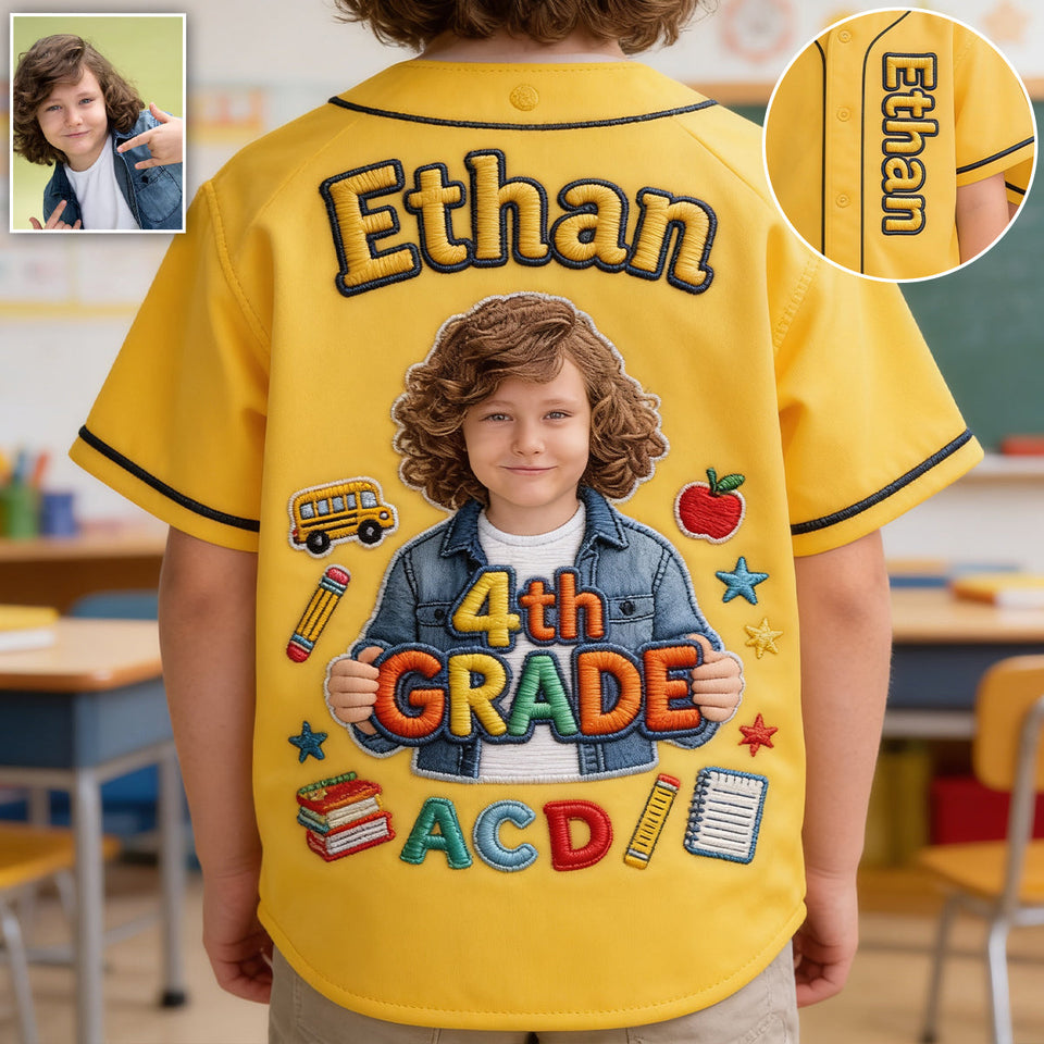 Back To School - Personalized Kid Baseball Jersey