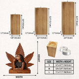 Cannabis Enthusiast - Personalized Weed Custom Shape Wooden Candle Holder