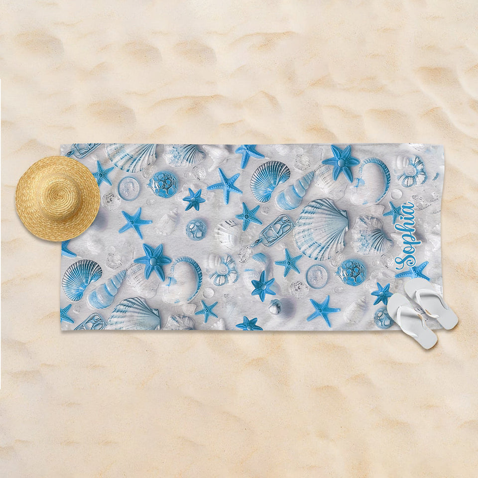 Beach Lovin' Girl - Personalized Sea Lover Quick-dry Beach Towel/ Bath Towel