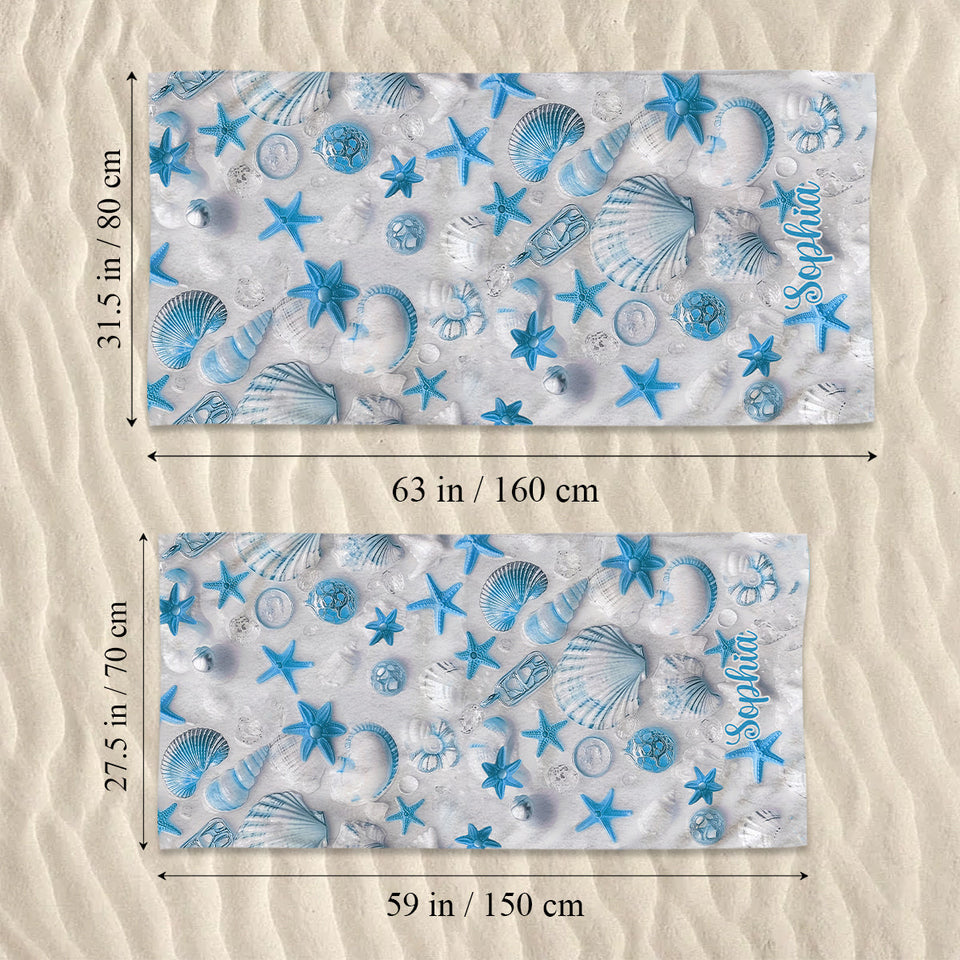 Beach Lovin' Girl - Personalized Sea Lover Quick-dry Beach Towel/ Bath Towel