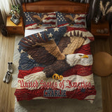 Patriotic American Bald Eagle - Personalized Bald Eagle Bedding Set