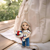 Teaching Is a Work Of Heart - Personalized Teacher Plush Keychain