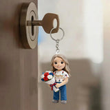 Teaching Is a Work Of Heart - Personalized Teacher Plush Keychain