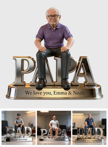 Custom Any Photo Best Gift For Dad, Grandpa - Personalized Father Custom Shaped Acrylic Plaque