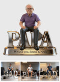 Custom Any Photo Best Gift For Dad, Grandpa - Personalized Father Custom Shaped Acrylic Plaque