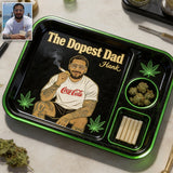 Custom Rolling Tray From Any Photo, Gift For World's Dopest Dad - Personalized Weed Catch-All Tray
