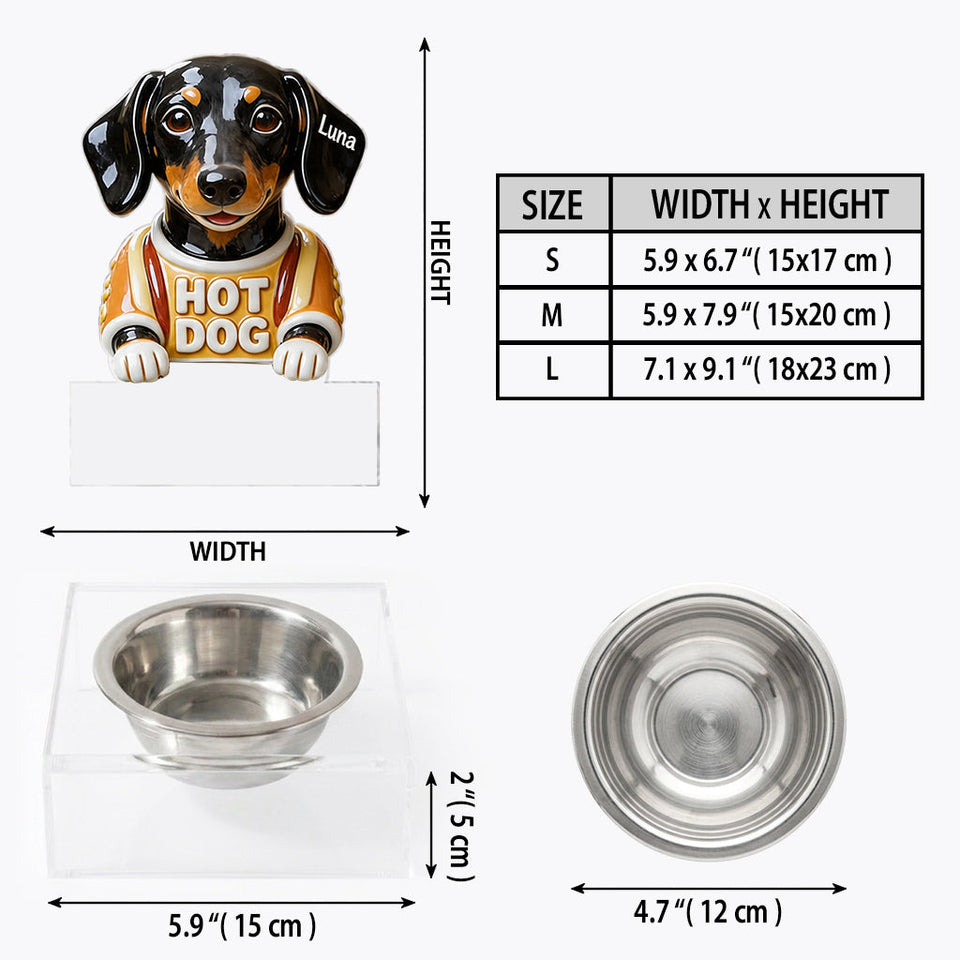 Dinner & Drinks Pet Food And Water Bowl - Personalized Dog Pet Feeder
