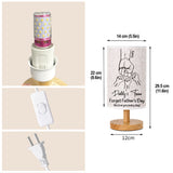 Daddy's Team - Personalized Father Table Lamp with Wood Base
