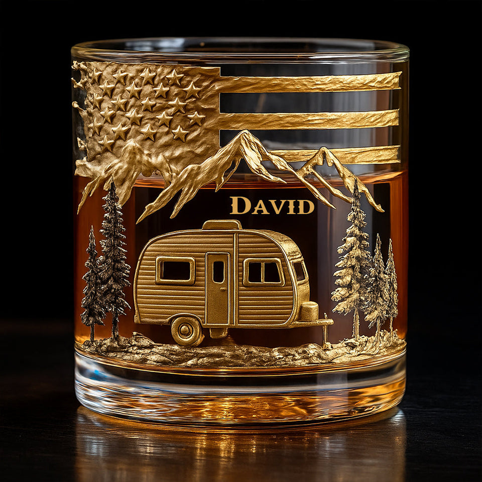 Campfire & Whiskey - Personalized Camping Whiskey Decanter Set