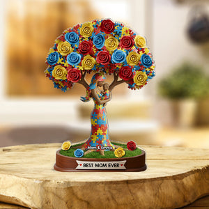 Strong Mama - Plaque acrylique personnalisée de sensibilisation à l'autisme