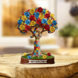 Strong Mama - Personalized Autism Awareness Custom Shaped Acrylic Plaque