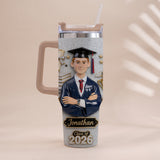 Graduation Girl - Personalized Graduation Tumbler With Handle