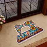 Cool Sewing Machine - Personalized Sewing Shaped Doormat/ Rug