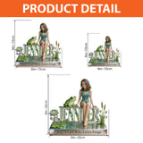 Just A Girl Who Loves Frogs - Personalized Frog Custom Shaped Acrylic Plaque