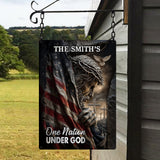 Jesus American One Nation Under God - Personalized Christian Rectangle Metal Sign