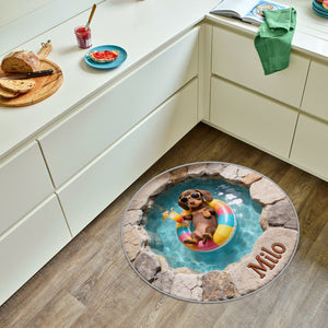 Summer Vibes - Personalized Dog Non-Slip Tufted Rug