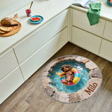 Summer Vibes - Personalized Dog Non-Slip Tufted Rug