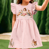 Woodland Cute Gift For Girl/ Daughter/ Granddaughter... - Personalized Kid Kid Ruffle Sleeve Dress