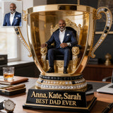 Best Dad Ever - Personalized Father Custom Shaped Acrylic Plaque