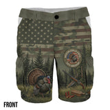American Gobbler Hunter - Personalized Hunting Cargo Shorts With Belt