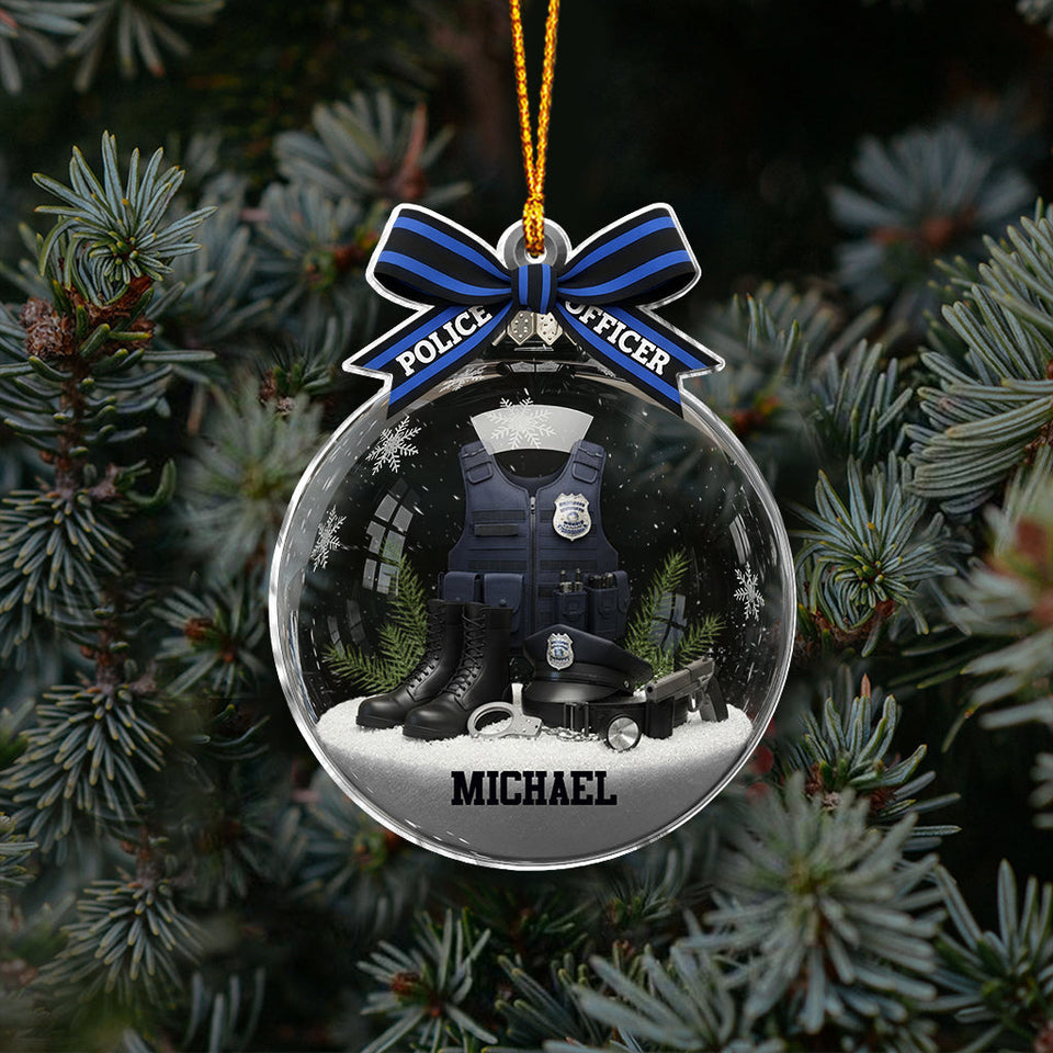 Proud Police Officer - Personalized Police Officer Ornament