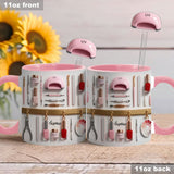 Nail Tech - Personalized Nail Salon Set Accent Mug with Acrylic Stirrers
