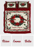 Cardinal Bird Christmas - Personalized Memorial Quilt Set