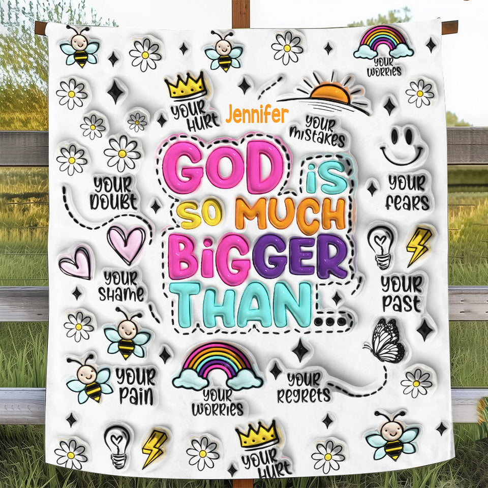 Dieu est tellement plus grand - Couverture chrétienne personnalisée