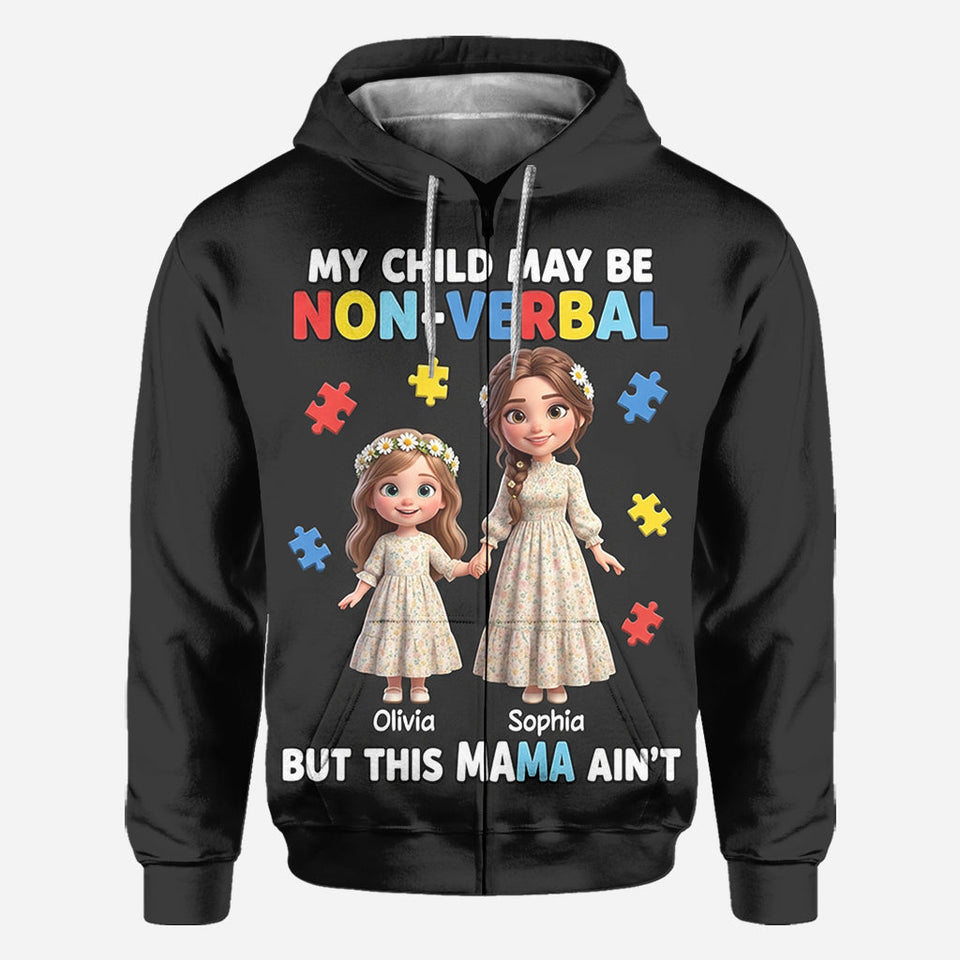 Proud Autism Mom - Personalized Autism Awareness All Over Shirt