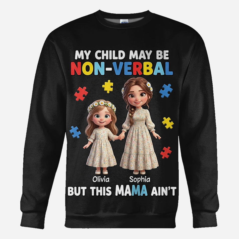 Proud Autism Mom - Personalized Autism Awareness All Over Shirt