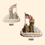 Military Tribute Memorial - Personalized Veteran Custom Shaped Acrylic Plaque