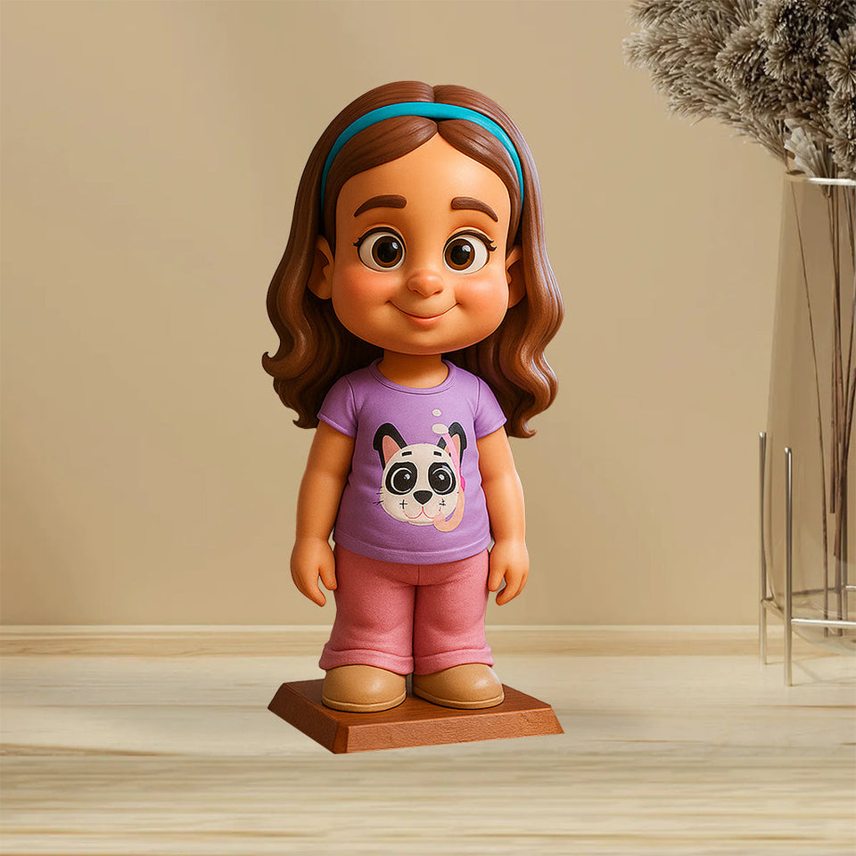 Funny Gift Cartoonish Exaggerated Mascot Style - Personalized Kid Custom Shaped Acrylic Plaque