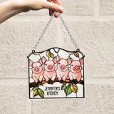 Love Pigs - Personalized Pig Lover Window Hanging Suncatcher Ornament