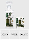Golf is A Good Walk Spoiled - Personalized Golf Whiskey Decanter Set