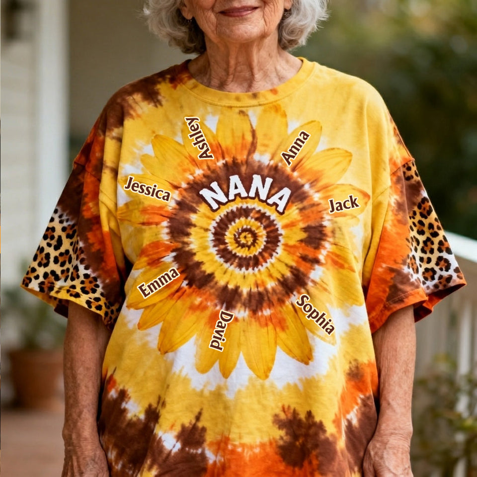 Grandms's Little Sunflower - Personalized Grandma All Over Shirt