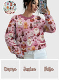 Merry Christmas Santa Cartoon Characters - Personalized Christmas Ugly Sweater