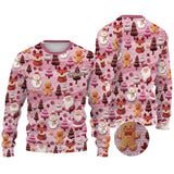 Merry Christmas Santa Cartoon Characters - Personalized Christmas Ugly Sweater