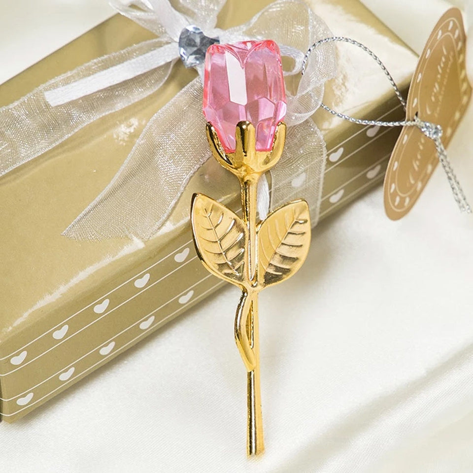 Eternal Love Metal Crystal Rose