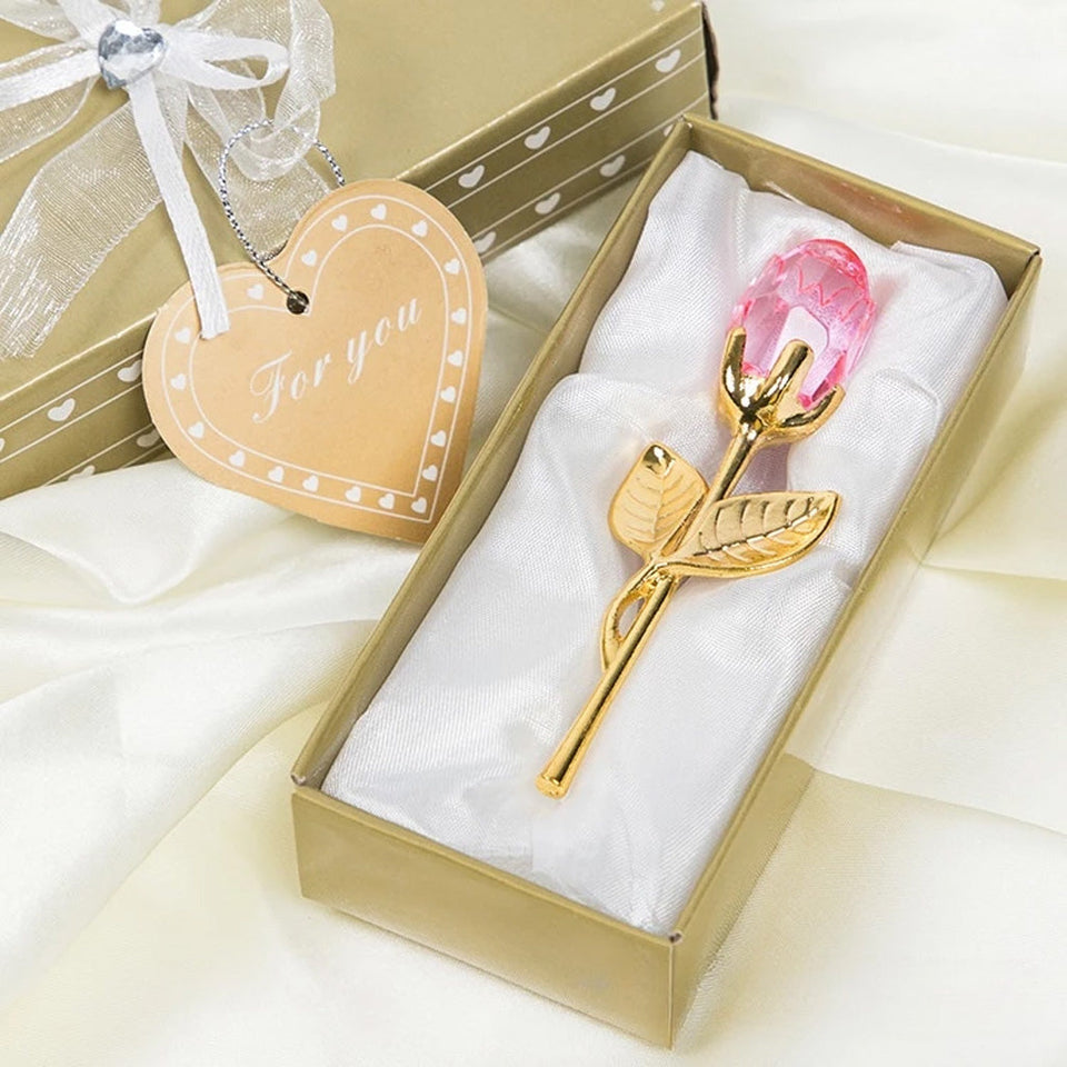 Eternal Love Metal Crystal Rose