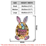 Easter Bunny Decorative Door Sign - Personalized Easter Day LED Light Acrylic Sign