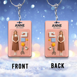 Custom Figure From Photo - Personalized Sewing Keychain