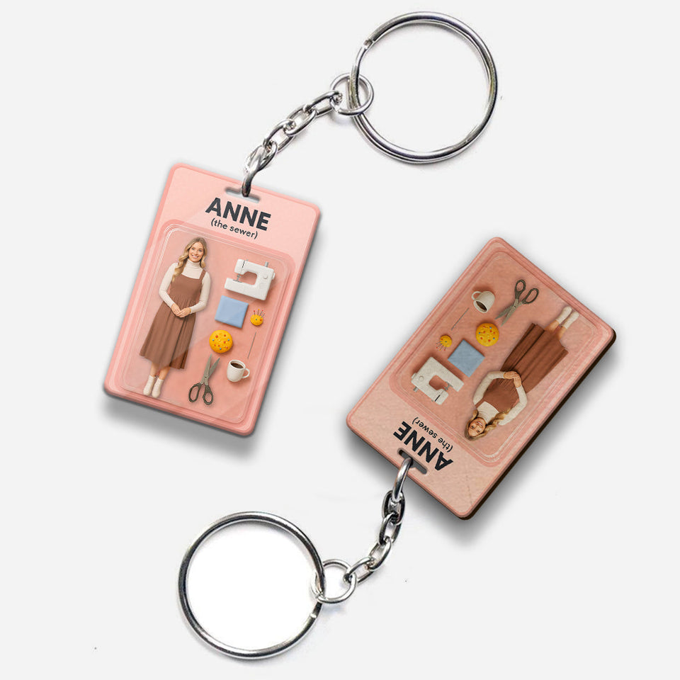 Custom Figure From Photo - Personalized Sewing Keychain