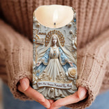 You Are Forever Protected By Mary - Personalized Christian Flameless Candle