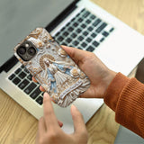 Tu es protégé(e) à jamais par Marie - Coque de téléphone personnalisée avec texte chrétien intégral