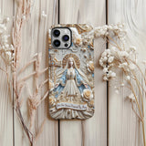 Tu es protégé(e) à jamais par Marie - Coque de téléphone personnalisée avec texte chrétien intégral