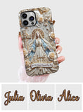 Tu es protégé(e) à jamais par Marie - Coque de téléphone personnalisée avec texte chrétien intégral