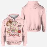 Custom Back To School Initial Shirt For Kids - Personalized Kid All Over Shirt