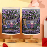 Mother And Daughters Forever Linked Together - Personalized Mother Table Lamp with Wood Base