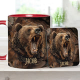 Grizzlies Roar Realistic Bear Design - Personalized Bear Accent Mug