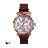 Foi, Espoir, Amour - Montre-bracelet personnalisée pour femmes, sensibilisation au cancer du sein 